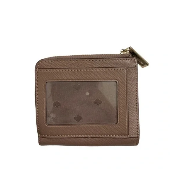 Kate spade taupe compact wallet